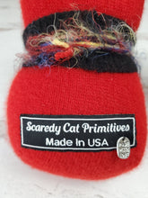 Load image into Gallery viewer, Handmade Red Ragamuffin Kitty Upcycled Sweater Art Doll Cat Lover Gift