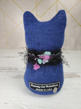 Load image into Gallery viewer, Handmade Blue Ragamuffin Kitty Upcycled Sweater Art Doll Cat Lover Gift