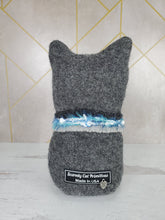 Load image into Gallery viewer, Handmade Gray Ragamuffin Kitty Upcycled Sweater Art Doll Cat Lover Gift