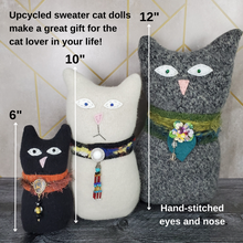 Load image into Gallery viewer, Surprise Medium Handmade Ragamuffin Kitty Cat Sweater Art Doll Cat Lover Gift
