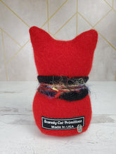 Load image into Gallery viewer, Handmade Red Ragamuffin Kitty Upcycled Sweater Art Doll Cat Lover Gift
